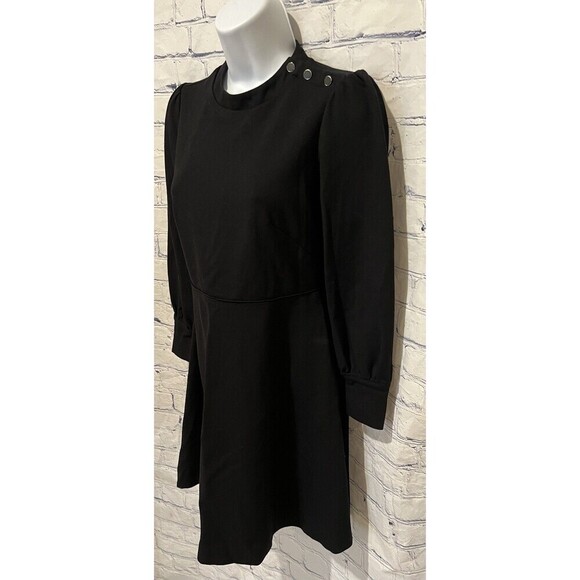 Ann Taylor Long Sleeve Black Dress Rayon Blend Size 2 Petite 2P - Picture 3 of 7